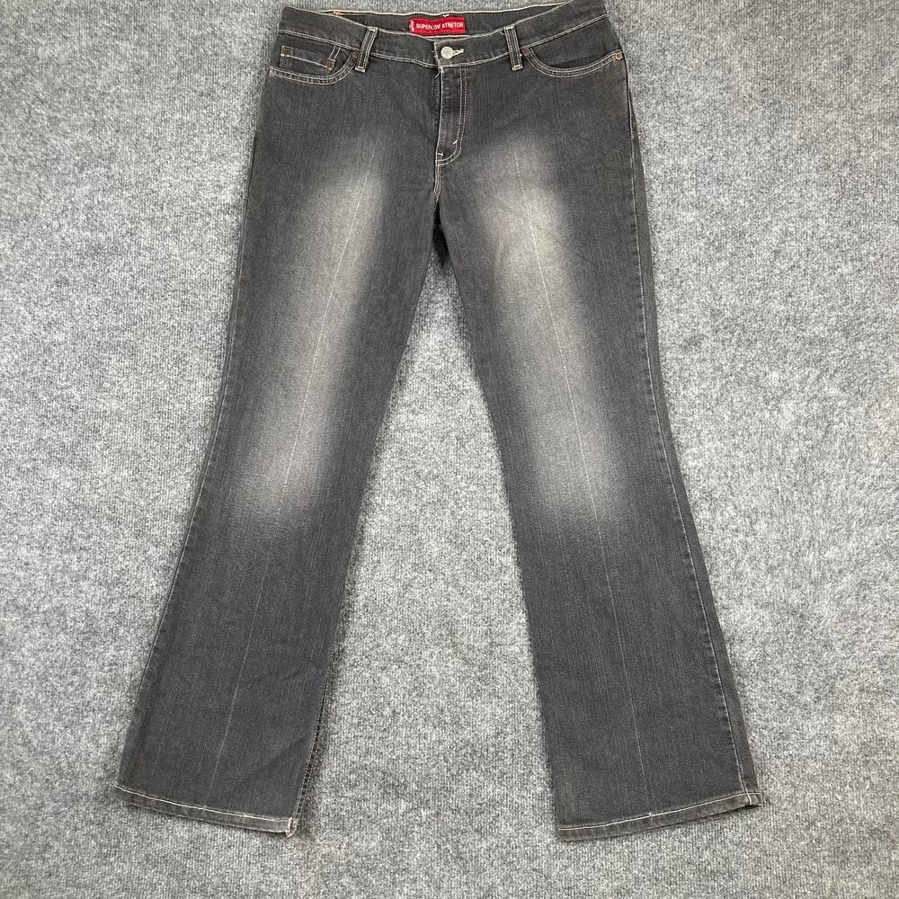 Levis‎ 518 Jeans Womens 13M Jr Black Superlow Bootcut Stretch USA